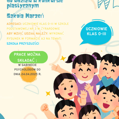Zapraszamy klasy 4-8 do udziału w konkursie plastycznym “Osoba, która mnie inspiruje “