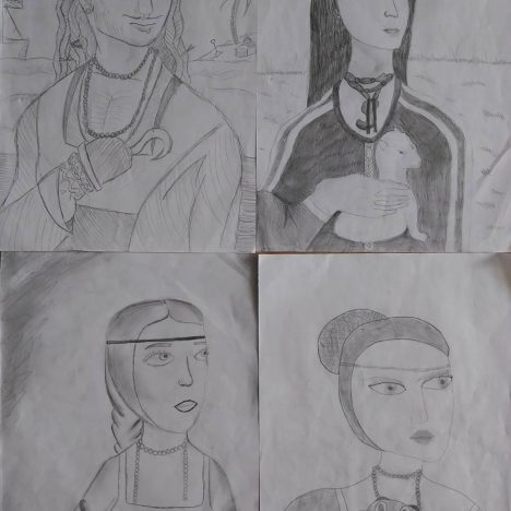 Kolaże klasy 4 b, 5c.